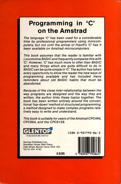 File:Programming in C on the Amstrad (Glentop) Back Coverbook.jpg