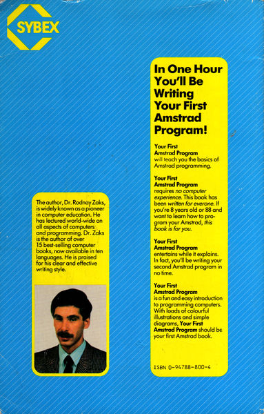 File:Your First Amstrad Program (Sybex) Back Coverbook.jpg